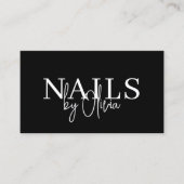 QR Code Nail Specialist Artist Moderne Typografie Visitenkarte (Vorderseite)