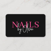 QR Code Nail Specialist Artist Moderne Typografie Visitenkarte (Vorderseite)