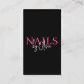 QR Code Nail Specialist Artist Moderne Typografie Visitenkarte (Vorderseite)