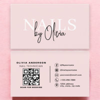 QR Code Nail Specialist Artist Moderne Typografie