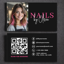 QR Code Nail Specialist Foto Moderne Typografie