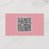 QR Code Name Text Info Farben Moderne Visitenkarte Telefonnummerkarte (Rückseite)