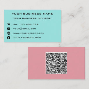 QR Code Name Text Info Farben Moderne Visitenkarte Telefonnummerkarte