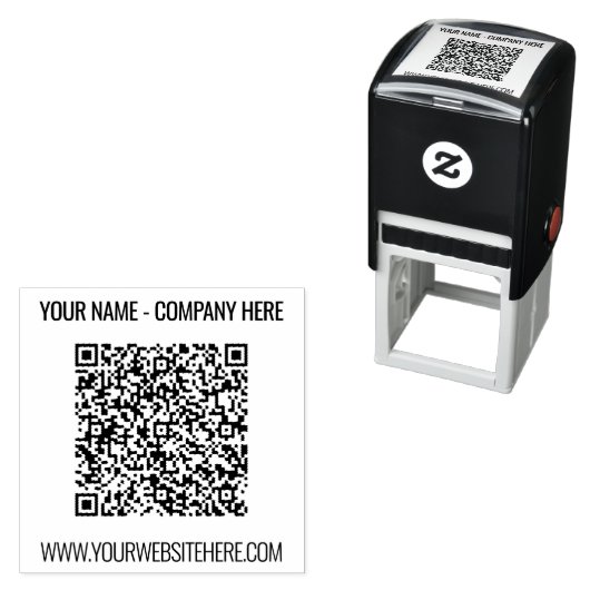 QR Code Name Website Beruflich Moderne Briefmarke Permastempel (Beispiel)