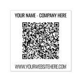 QR Code Name Website Beruflich Moderne Briefmarke Permastempel (Design)