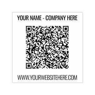 QR Code Name Website Beruflich Moderne Briefmarke Permastempel
