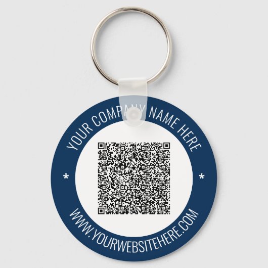 QR-Code Name Website-Farben Werbung Schlüsselanhän Schlüsselanhänger (Vorderseite)