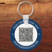 QR-Code Name Website-Farben Werbung Schlüsselanhän Schlüsselanhänger (Vorderseite)