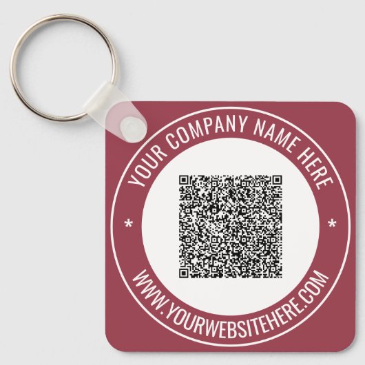 QR-Code Name Website-Farben Werbung Schlüsselanhän Schlüsselanhänger (Vorderseite)
