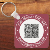 QR-Code Name Website-Farben Werbung Schlüsselanhän Schlüsselanhänger (Vorderseite)