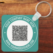 QR-Code Name Website-Farben Werbung Schlüsselanhän Schlüsselanhänger (Rückseite)