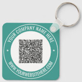 QR-Code Name Website-Farben Werbung Schlüsselanhän Schlüsselanhänger (Rückseite)