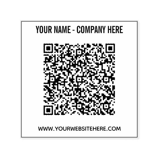 QR-Code-Name Website Personalisierter Geschäftsste Permastempel (Design)