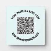 QR Code Name Website Plaque Business Promotions Fotoplatte (Vorderseite)