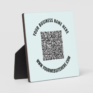 QR Code Name Website Plaque Business Promotions Fotoplatte