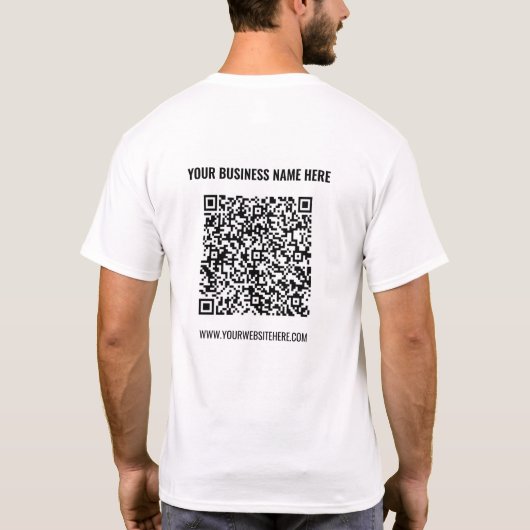 QR-Code Name Website Promotionunternehmen T - Shir T-Shirt (Rückseite)
