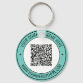 QR-Code Name Website Schlüsselanhänger Unternehmen (Vorderseite)