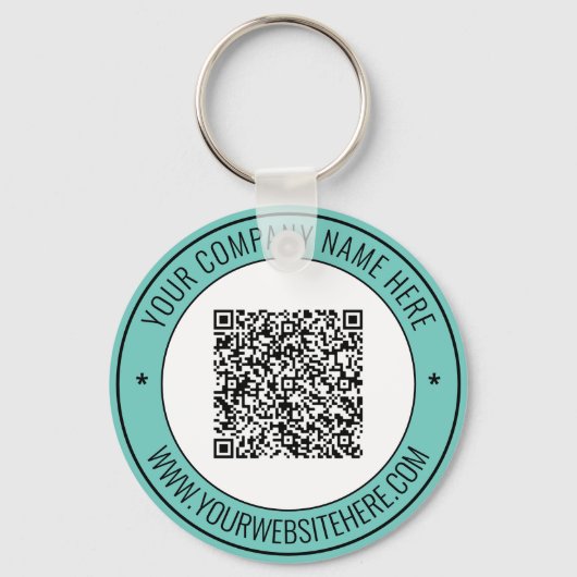QR-Code Name Website Schlüsselanhänger Unternehmen (Vorderseite)