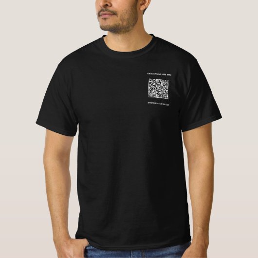 QR-Code Name Website T - Shirt Werbeunternehmen (Vorderseite)