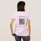 QR-Code Name Website T - Shirt Werbeunternehmen (Schwarz voll)