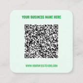 QR Code Name Website Visitenkarte - Farben auswähl (Vorderseite)