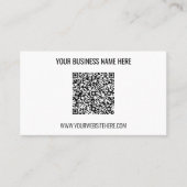 QR Code Name Website Visitenkarte - Ihre Farben (Vorderseite)