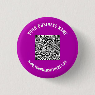 QR-Code Name Website Werbe-Button Ihre Farbe Button