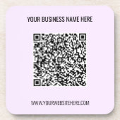 QR Code Name Website Werbemittelabdeckung Getränkeuntersetzer (Vorderseite)