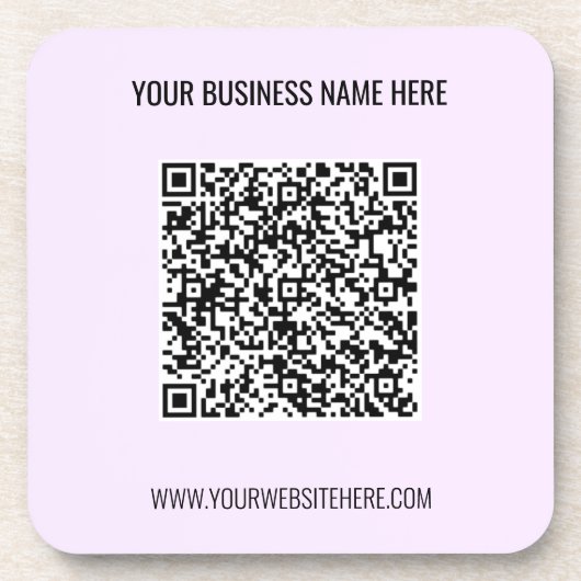 QR Code Name Website Werbemittelabdeckung Getränkeuntersetzer (Vorderseite)