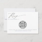 QR Code Nautical Beach Seashell Wedding RSVP Karte (Vorderseite)