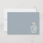 QR Code Nautical Beach Seashell Wedding RSVP Karte (Rückseite)