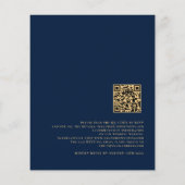 QR Code Navy Gold Script Einladung (Rückseite)