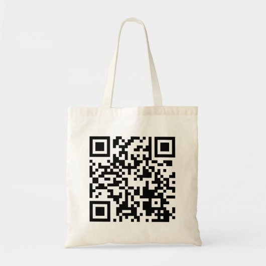 Qr-Code nett lustiges niedliches Shirt mit qr-Code Tragetasche (Vorne)