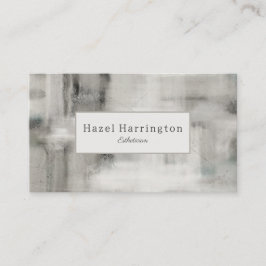 QR-Code Neutrale Abstrakte Visitenkarte Soft Gray