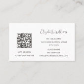 QR-Code Neutrals Gold-Aquarellfarben-Hintergrund Visitenkarte (Rückseite)