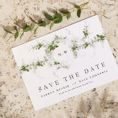 QR-Code Nicht-FOTO-Eukalyptus-Monogramm-Hochzeit Save The Date