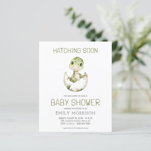 QR Code Niedlich Dinosaurier Schläge Bald Baby Dus (Stehend Vorderseite)