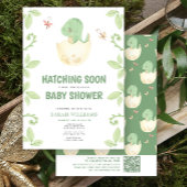 QR Code Niedlich Dinosaurier Schläge Bald Baby Dus Einladung