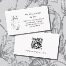 QR-Code Niedlich Winking Cat Pet Sitter Schwarz-we