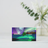 QR Code Nordlichter der Alaska-Collage Visitenkarte (Stehend Vorderseite)