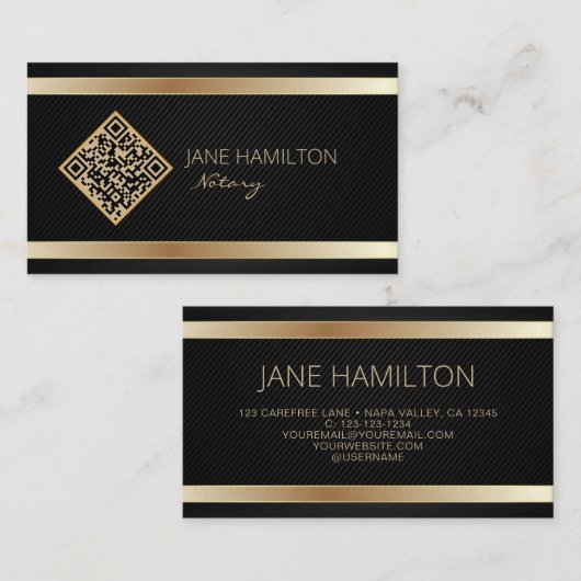 QR-Code Notar Signatur-Agent Visitenkarte (Vorne/Hinten)