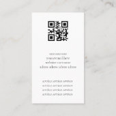 QR-Code notary fether gold frame Visitenkarte (Rückseite)