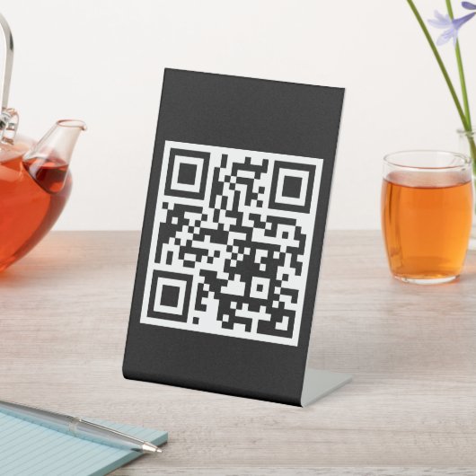 QR-Code nur 4"x6"-Schild für das Endgerät Sockelschild (In SItu)