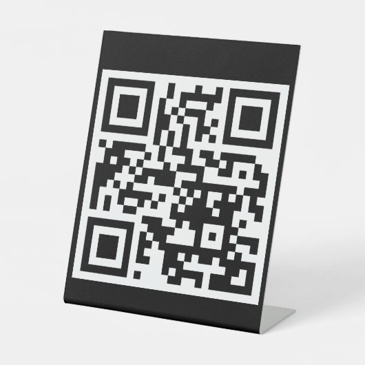 QR-Code nur 8"x10"-Schild für das Endgerät Sockelschild (Vorderseite)