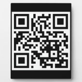 QR-Code nur Breitbild-Tabletop-Plaque Fotoplatte (Vorderseite)