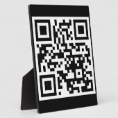 QR-Code nur Breitbild-Tabletop-Plaque Fotoplatte (Seite)