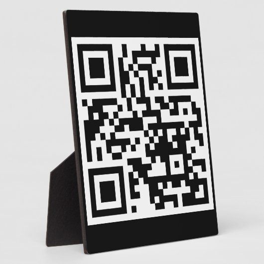 QR-Code nur Breitbild-Tabletop-Plaque Fotoplatte (Seite)
