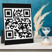 QR-Code nur Breitbild-Tabletop-Plaque Fotoplatte (Seite)