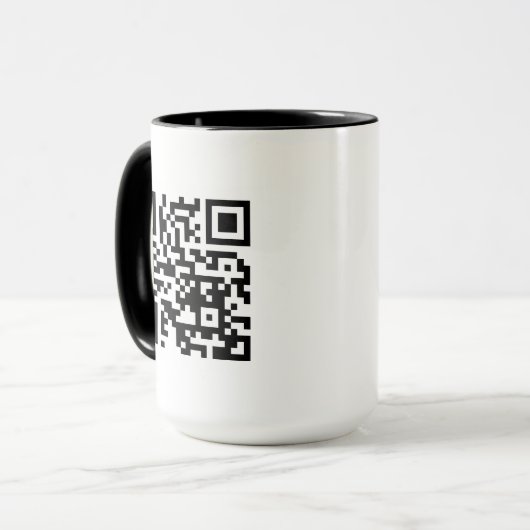 QR-Code nur Combo-Tasse 15 oz Tasse (Vorderseite Links)