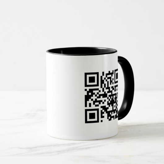 QR-Code nur Combo-Tasse Tasse (VorderseiteRechts)